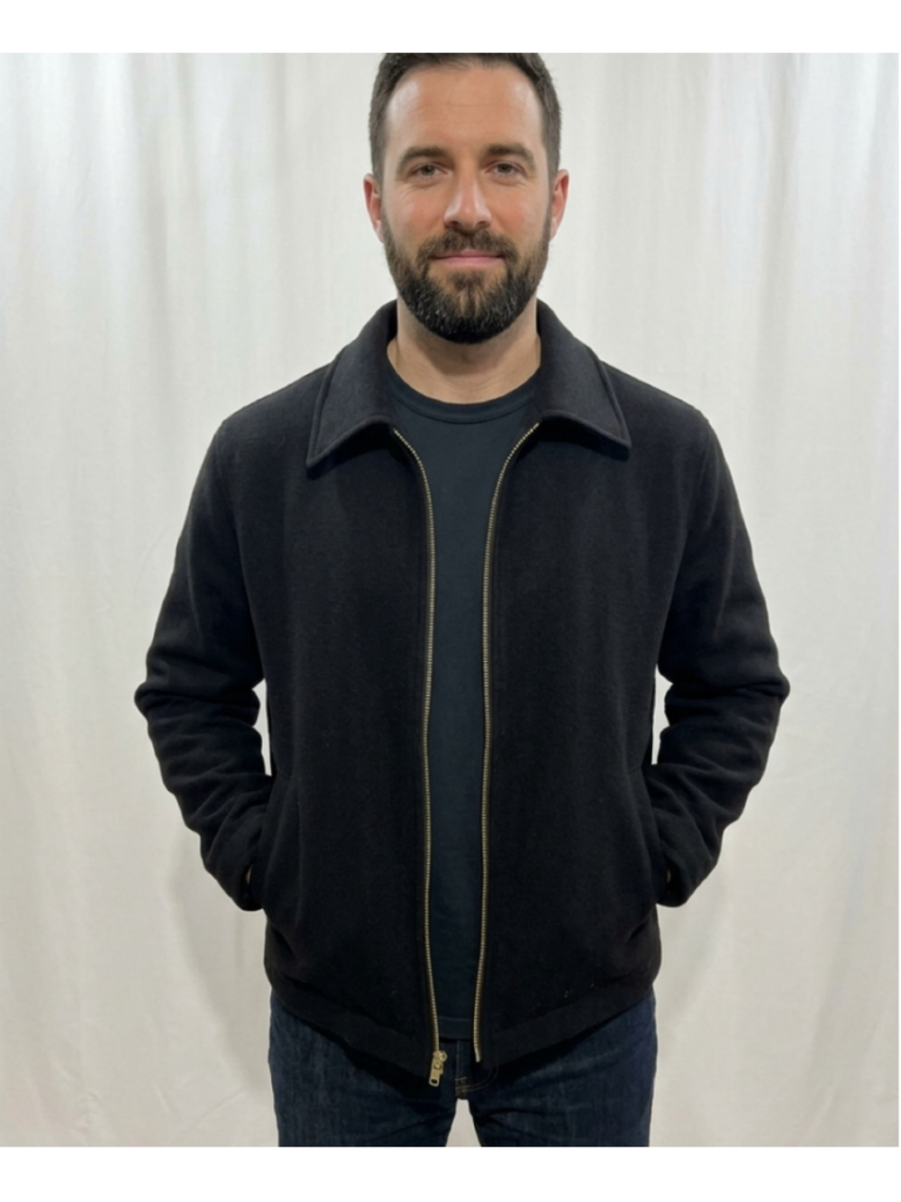 Men's Harry Rosen Black Lightweight Jacket, Size M